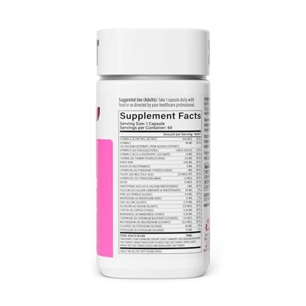 Multisuplemento para mujeres Habit (60 cápsulas) - Nueva imagen, favorece la salud y el bienestar general, 23 vitaminas y minerales esenciales, extractos de frutas, folato, hierro,