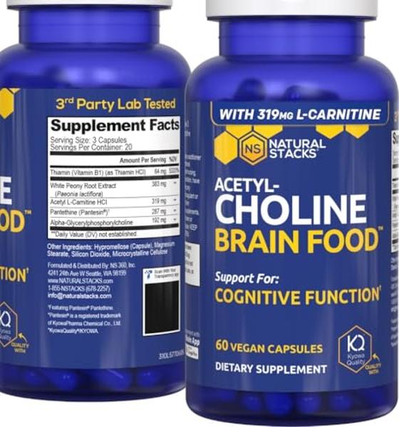 acetil l carnitina alimentos Alimento cerebral con acetilcolina - Suplemento de acetil L-carnitina y  alfa-GPC