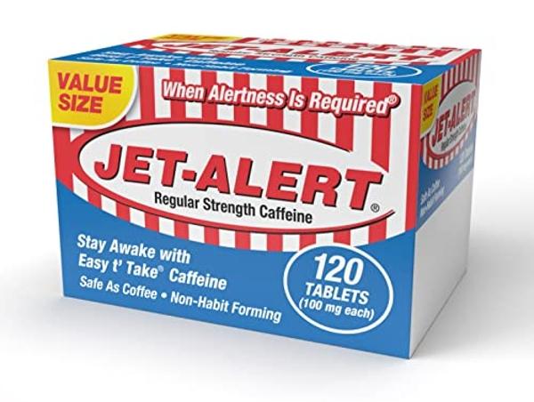 Jet-Alert 100 mg de cafeína cada tableta, 120 unidades