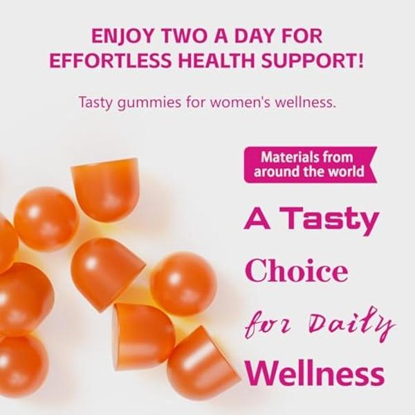 Gomitas premium de equilibrio femenino para mujeres - Gomitas de piña hawaiana para apoyar el equilibrio del pH - Deliciosas gomitas de equilibrio del pH para mujeres con apoyo inm