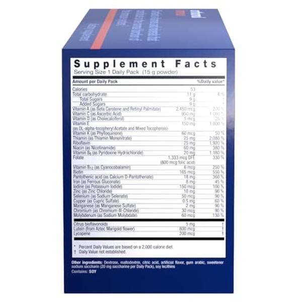 Orthomol Immun Powder, suplemento para el sistema inmunitario, suministro para 30 días, vitaminas A, B, C, D, E, zinc y yodo