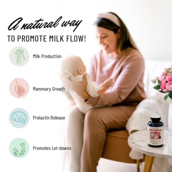 Suplemento para la lactancia Legendairy Milk Pump Princess - Suplementos para la lactancia materna que aumentan la producción y el flujo de leche - Sin semillas de comino negro org