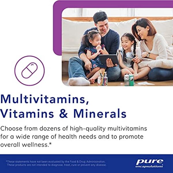 Pure Encapsulations Junior Nutrients - Multivitamínico para niños y adolescentes - Sin hierro - Con calcio, vitamina D3 y vitamina C - Sin OMG y vegetariano - 120 cápsulas