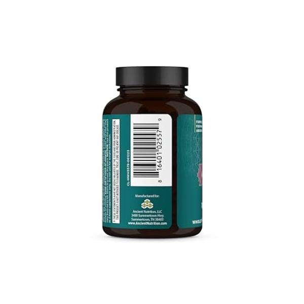 Hormonas para mujeres de Ancient Nutrition: ayuda a reducir el estrés, favorece la energía y el equilibrio hormonal, sin gluten, compatible con dietas paleo y keto, 60 cápsulas