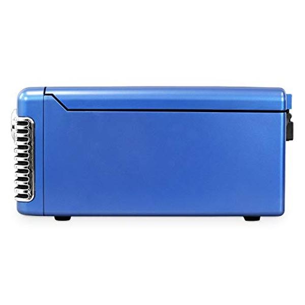 Tocadiscos y centro multimedia Victrola retro de los años 50 con Bluetooth y altavoces integrados: tocadiscos de 3 velocidades, reproductor de CD y radio AM/FM | Transmisión de mús