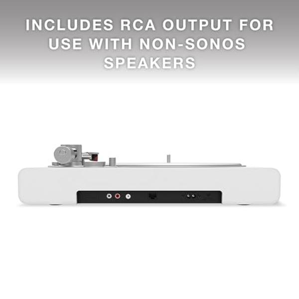 Victrola Stream Carbon - Tocadiscos de 2 velocidades con Bluetooth y transmisión Wi-Fi, compatible con Sonos, transmisión Wi-Fi UPnP, relé Roon Ready, cápsula roja Ortofon 2M y bra