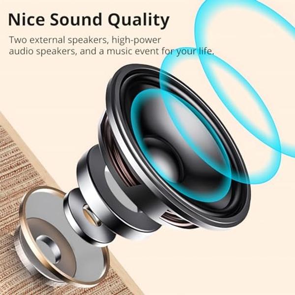 Tocadiscos de vinilo, altavoces externos RetroBeat, reproductor de LP vintage con Bluetooth de 3 velocidades, tocadiscos de correa con altavoces estéreo, reproducción inalámbrica y