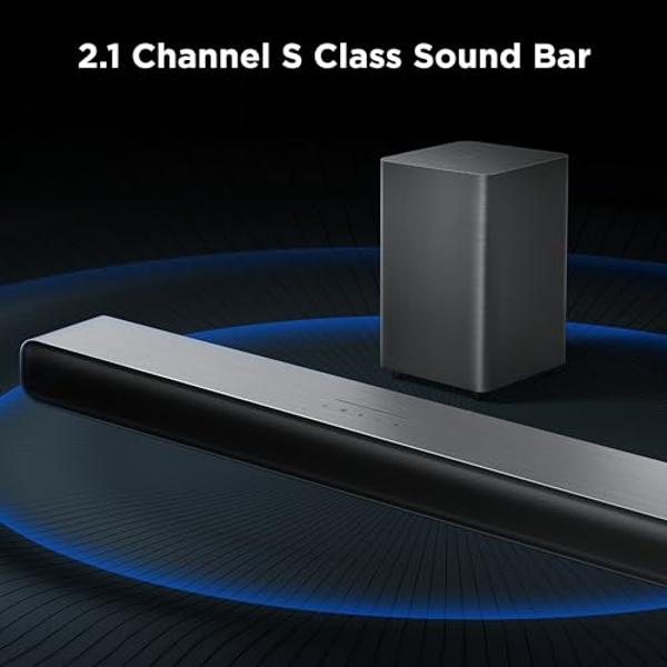 Barra de sonido TCL S55H S Class de 2.1 canales con Dolby Atmos, DTS Virtual:X, subwoofer inalámbrico, transmisión de música por Bluetooth y calibración automática de la sala.