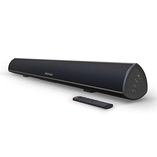 Barras de sonido para TV de 16 pulgadas, barra de sonido cinematográfica para TV con graves impactantes, barra de sonido Bluetooth para TV con control remoto, altavoces para TV mon