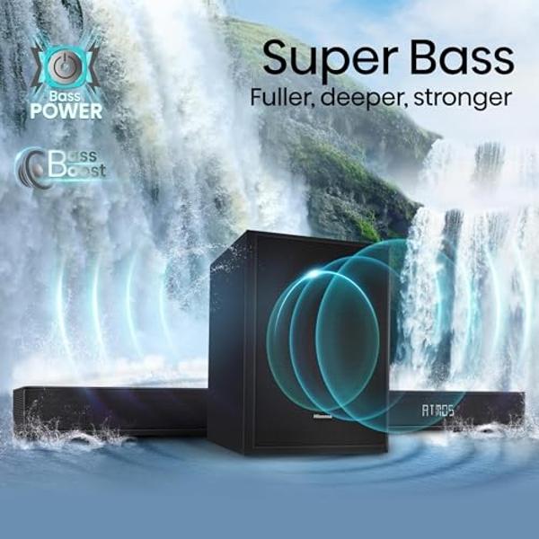 Barra de sonido Sony HTX8500 de 2.1 canales Dolby Atmos/DTS:X con subwoofer integrado, color negro