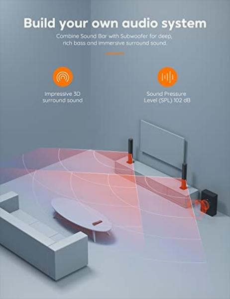 Barra de sonido inmersiva todo en uno VIZIO Serie M 2.1 con 6 altavoces de alto rendimiento, Dolby Atmos, DTS:X, subwoofers integrados y compatibilidad con Alexa, M213ad-K8, modelo