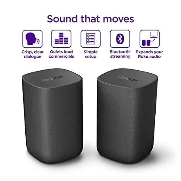 Altavoces inalámbricos Roku (para Roku Streambars o Roku TV), color negro, 2 unidades (paquete de 1)