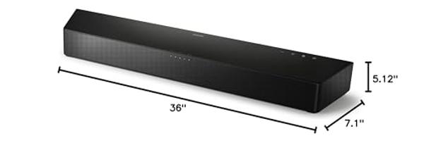 Barra de sonido PHILIPS B5706 de 2.1 canales con subwoofer integrado y modo Stadium EQ