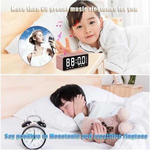 Reloj despertador iHome para dormitorio con cargador inalámbrico, altavoz Bluetooth y cargador USB para iPhone, Android y más (iBTW38)