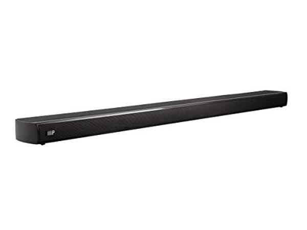 Barra de sonido Monoprice Premium Slim de 8 ohmios, con entradas HDMI ARC, Bluetooth 4.2, óptica y coaxial, color negro, 35,5 pulgadas