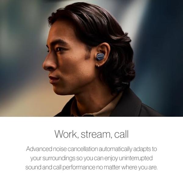 Auriculares inalámbricos Bowers & Wilkins Pi8 (azul medianoche), intraauriculares Bluetooth con chipset Qualcomm y aptX Lossless, cancelación activa de ruido, 3 micrófonos integrad