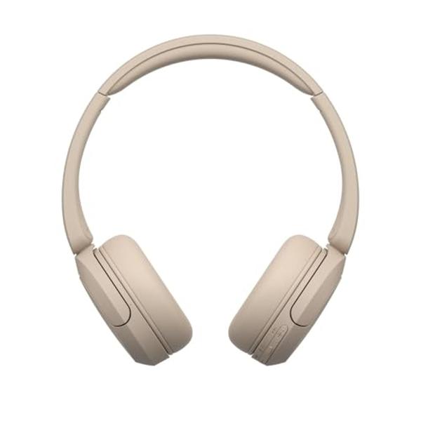 Auriculares inalámbricos Sony WH-CH520 con Bluetooth y micrófono, color capuchino (renovados)