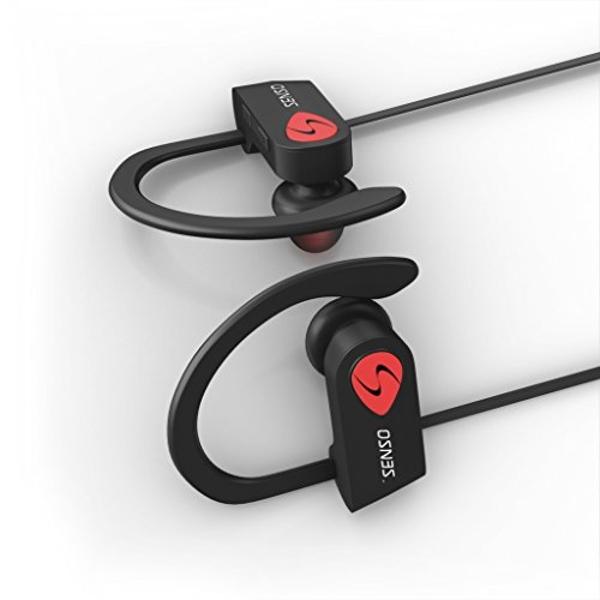 Auriculares Bluetooth Senso: los mejores auriculares deportivos inalámbricos con micrófono, resistentes al agua IPX7, estéreo HD, resistentes al sudor, para gimnasio, correr, hacer