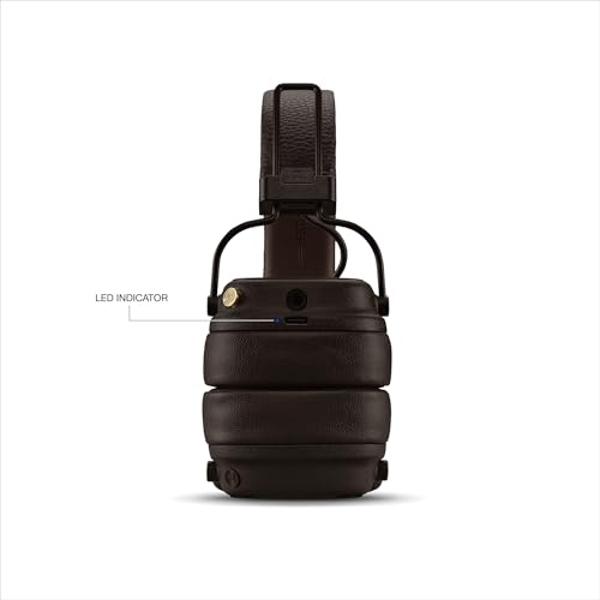 Auriculares Bluetooth supraurales Marshall Major V, color marrón