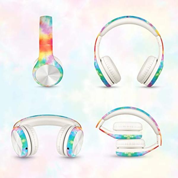 Auriculares LilGadgets Connect+ Pro para niños con micrófono y cable, tecnología SharePort, supraaurales, plegables, límite de volumen de 93 dB, conector de 3,5 mm con cable para l
