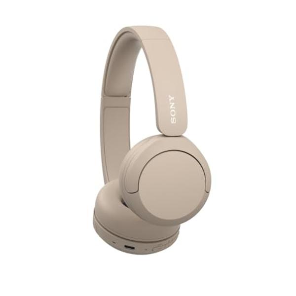 Auriculares inalámbricos Sony WH-CH520 con Bluetooth y micrófono, color capuchino (renovados)