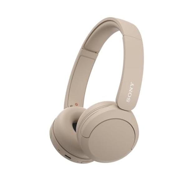 Auriculares inalámbricos Sony WH-CH520 con Bluetooth y micrófono, color capuchino (renovados)