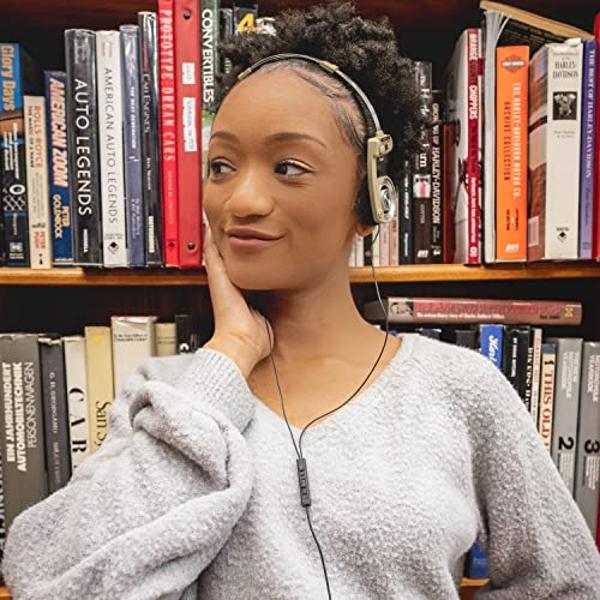 Auriculares supraurales Koss Porta Pro de edición limitada, micrófono en línea, control de volumen y control remoto táctil, estilo retro, incluye estuche rígido, con cable y conect