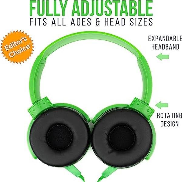 Auriculares LilGadgets Connect+ Pro para niños con micrófono y cable, tecnología SharePort, supraaurales, plegables, límite de volumen de 93 dB, conector de 3,5 mm con cable para l