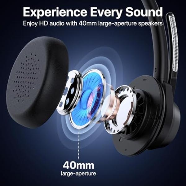 Auriculares LilGadgets Connect+ Pro para niños con micrófono y cable, tecnología SharePort, supraaurales, plegables, límite de volumen de 93 dB, conector de 3,5 mm con cable para l