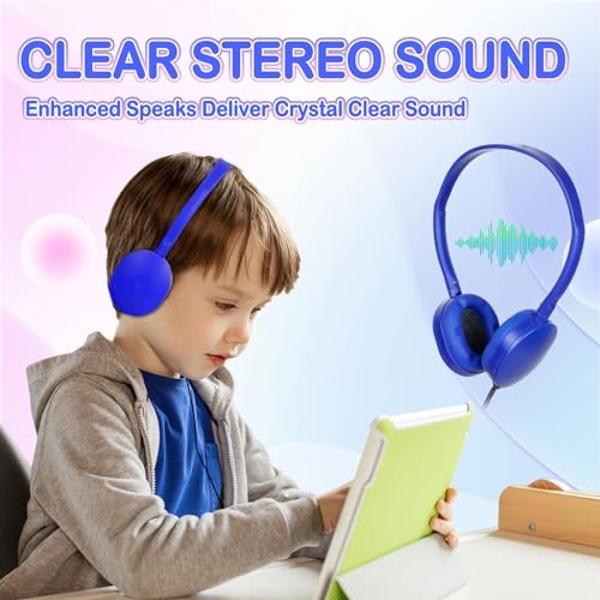 Auriculares supraurales con cable Gumdrop DropTech con conector de 3,5 mm y cable largo antienredos y resistente a mordiscos. Resistentes, fiables, a prueba de caídas y cómodos par