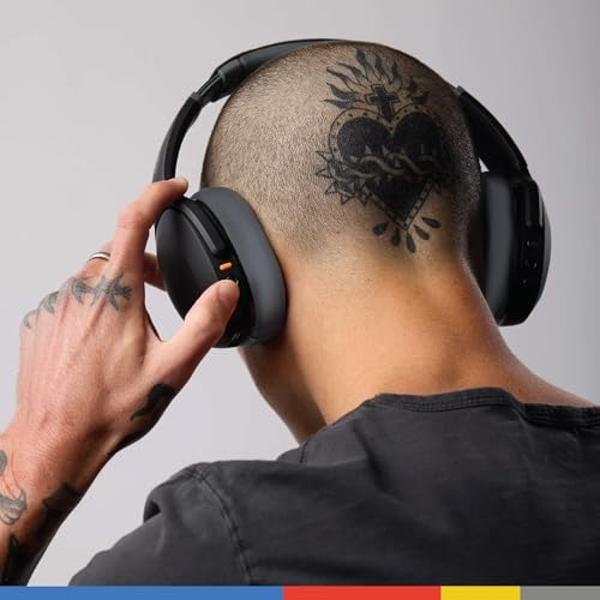 Audífonos inalámbricos Bluetooth Skullcandy Crusher Evo con graves multisensoriales, ajuste supraaural con aislamiento de ruido, hasta 40 horas de batería y micrófono para iPhone y