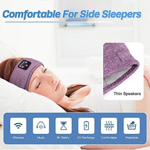 Auriculares deportivos Lavince con Bluetooth para dormir, inalámbricos y con altavoces estéreo HD ultrafinos. Ideales para entrenar, trotar, yoga, insomnio, dormir de lado, viajar 