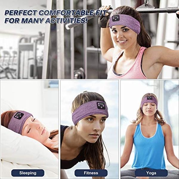 Auriculares deportivos Lavince con Bluetooth para dormir, inalámbricos y con altavoces estéreo HD ultrafinos. Ideales para entrenar, trotar, yoga, insomnio, dormir de lado, viajar 
