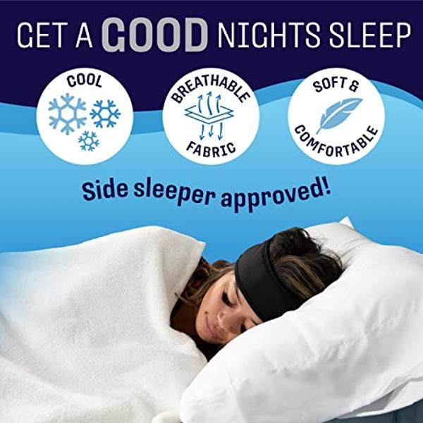 SYPVRY - Antifaz suave para dormir con auriculares Bluetooth, diadema ajustable para dormir, meditación e insomnio, auriculares inalámbricos con música para viajes en avión y siest