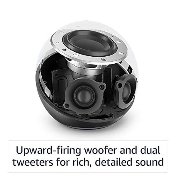 Amazon Echo (modelo más nuevo), altavoz Alexa con sonido premium, ideal para dormitorios grandes, salas de estar y cocinas, azul crepúsculo