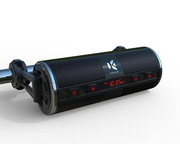 Altavoces KSPEAKER para motocicleta con Bluetooth, sistema de radio impermeable con amplificador incorporado, reproductor MP3 metálico de 3 pulgadas, ideal para vehículos todoterre