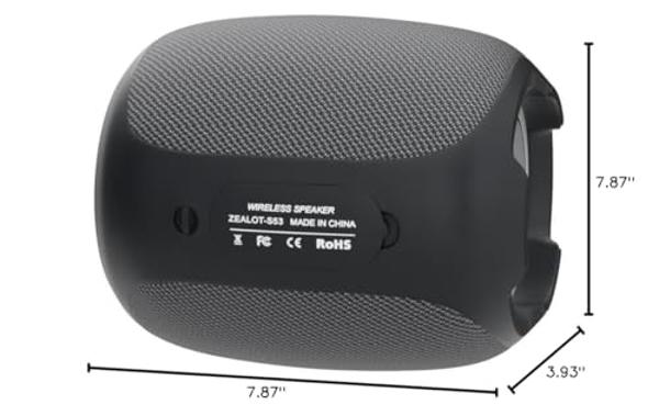 Altavoz Bluetooth solar ABFOCE, altavoz portátil para exteriores con batería externa de 5000 mAh, 60 horas de reproducción, micrófono, sonido estéreo, altavoz inalámbrico para el h