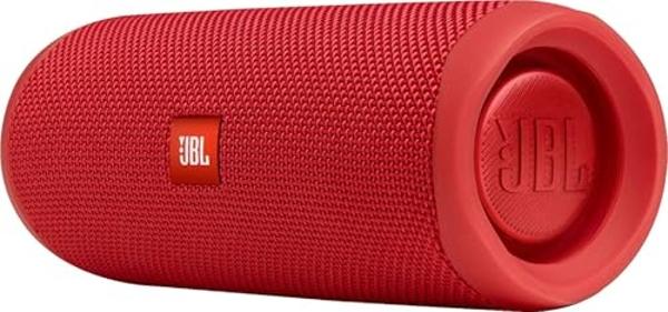 JBL FLIP 5 - Altavoz Bluetooth inalámbrico portátil, resistente al agua IPX7, paquete para llevar con estuche protector rígido Boomph - Rojo
