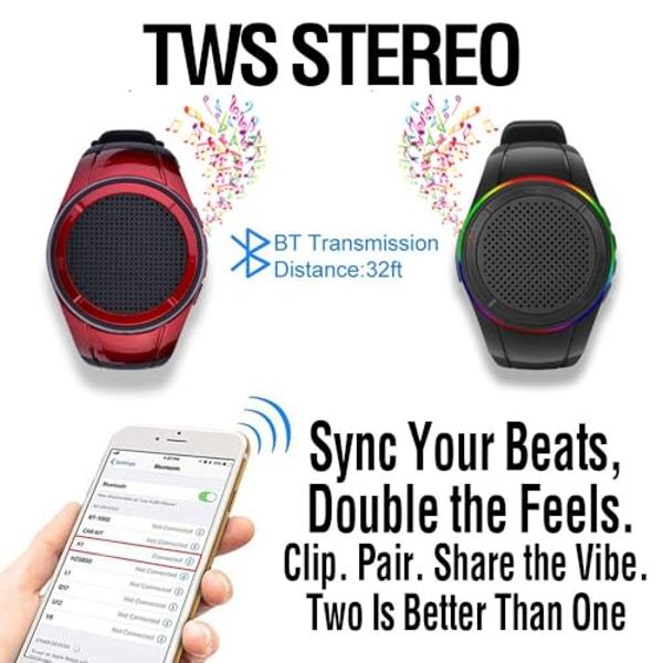 Altavoz portátil Frewico X10 con Bluetooth, resistente al agua, reproductor MP3, manos libres, llamadas claras, TWS, ranura para tarjeta SD, ideal para selfies, para trabajar, corr