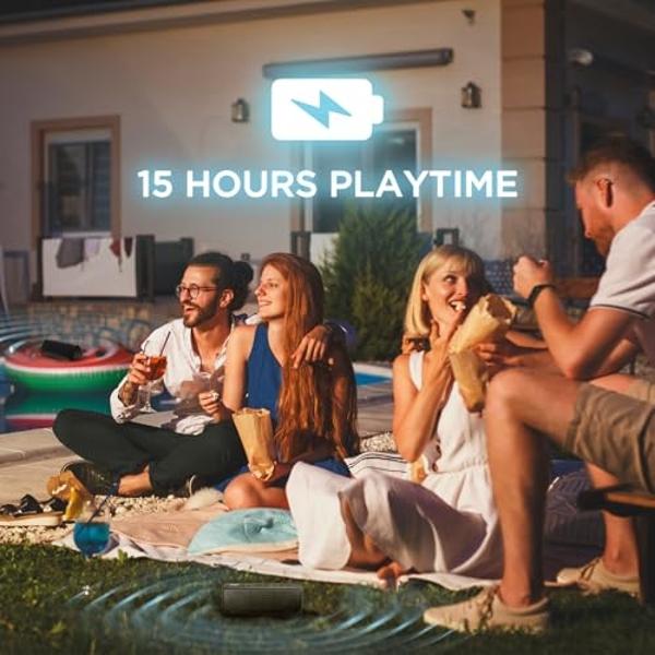 Altavoz Bluetooth dual Cambridge Soundworks OontZ PRO, 21 vatios, volumen más alto, sonido y graves excepcionales, alcance inalámbrico de 30 metros, resistente al agua