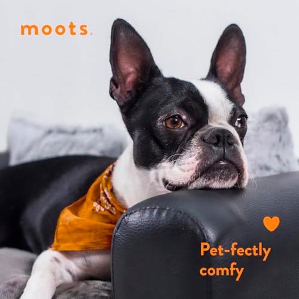 Sofá para mascotas Moots Premium de cuero sintético, color espresso, mediano/grande