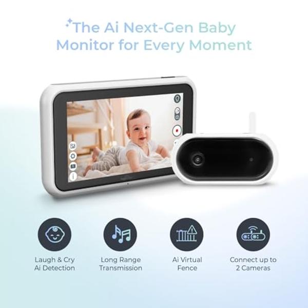 Eufy Baby Monitor E21 Con Cámara 4K UHD, Pantalla De 5'' 720p
