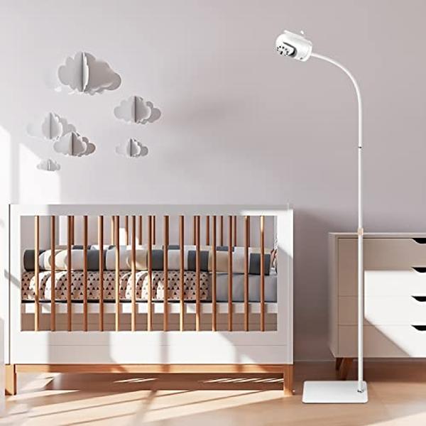 Soporte de suelo ajustable de 170 cm para monitor de bebé Infant Optics DXR-8 Pro, Nanit Pro, Eufy Spaceview, Spaceview Pro y Owlet Cam 2. También compatible con cámaras con tornil