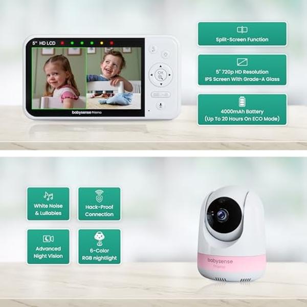 Monitor inteligente para bebés Owlet® Dream Duo: Dream Sock® aprobado por la FDA más Owlet Cam 2: rastrea y notifica la frecuencia cardíaca y el oxígeno mientras ve al bebé en vide