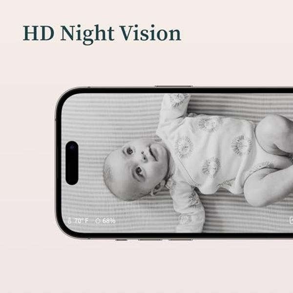 Monitor inteligente para bebés Owlet® Dream Duo: Dream Sock® aprobado por la FDA más Owlet Cam 2: rastrea y notifica la frecuencia cardíaca y el oxígeno mientras ve al bebé en vide