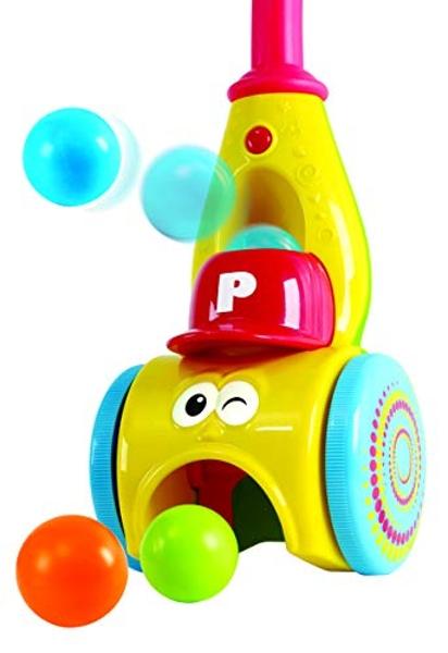 Andador de empuje para bebés y lanzador de pelotas giratorio, juguete de educación temprana para niños de 12 meses o más, 2995