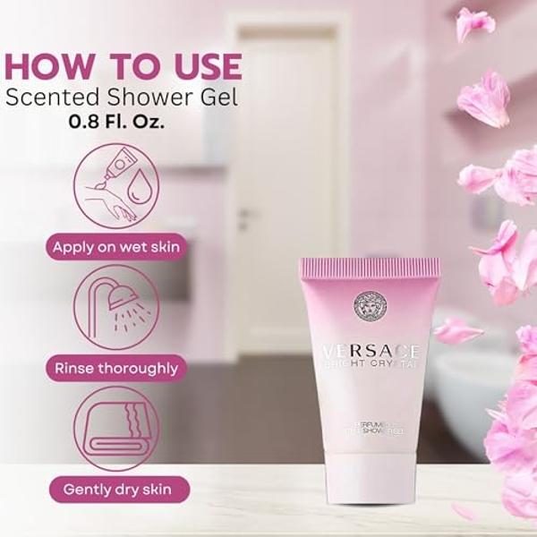 Set de regalo de perfume Versace Miniature Variety Trio Collection para hombre, 5 ml (0,17 oz) Splashes 1