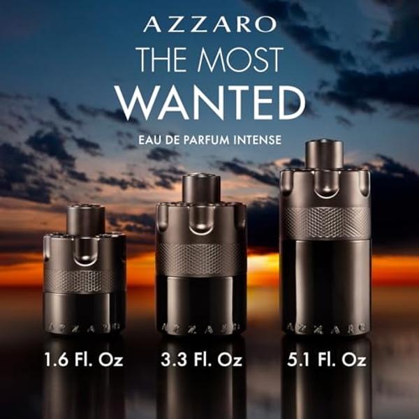 Azzaro The Most Wanted Eau de Toilette Intense – Colonia aromática y amaderada para hombre – Fragancia fresca y sensual – Duradera – Notas aromáticas de bergamota, lavanda y musgo 