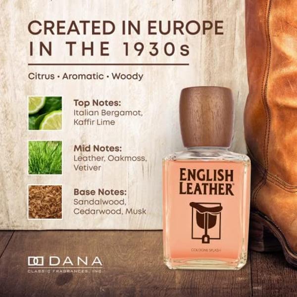 Colonia Dana English Leather para hombre, 8 oz