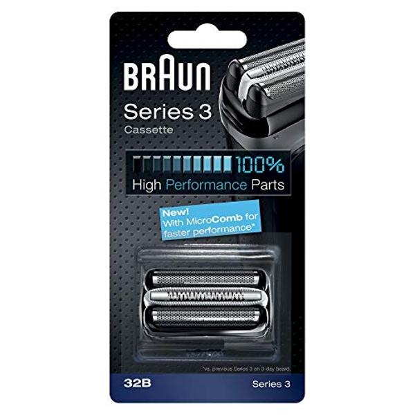 Cabezal de repuesto para afeitadora eléctrica Braun Series 3 Pro Skin - 32B - Compatible con afeitadoras eléctricas 3000s, 3010s, 3040s, 3050cc, 3070cc, 3080s, 3090cc